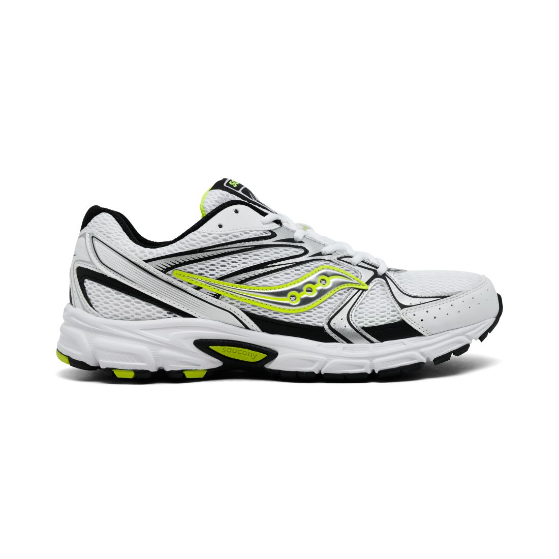 Saucony Men's and Women's Ride Millennium Casual Sneakers from Finish Line - White, Silver, Yellow