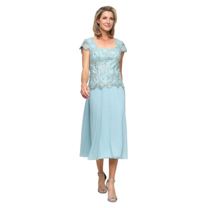 Alex Evenings Petite Embroidered Tulle Midi Dress