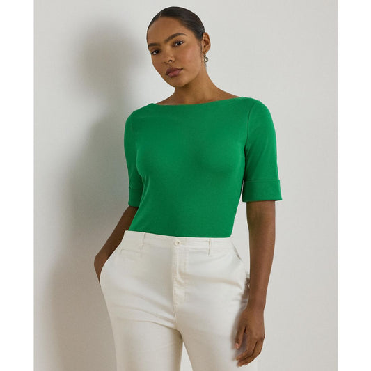 Lauren Ralph Lauren Plus Size Boat Neck T-Shirt