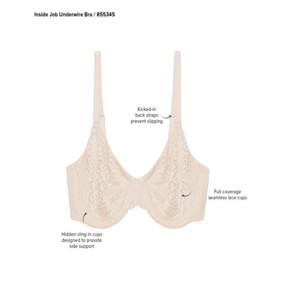 Wacoal Women's Inside Job Full Coverage Underwire Bra 855345