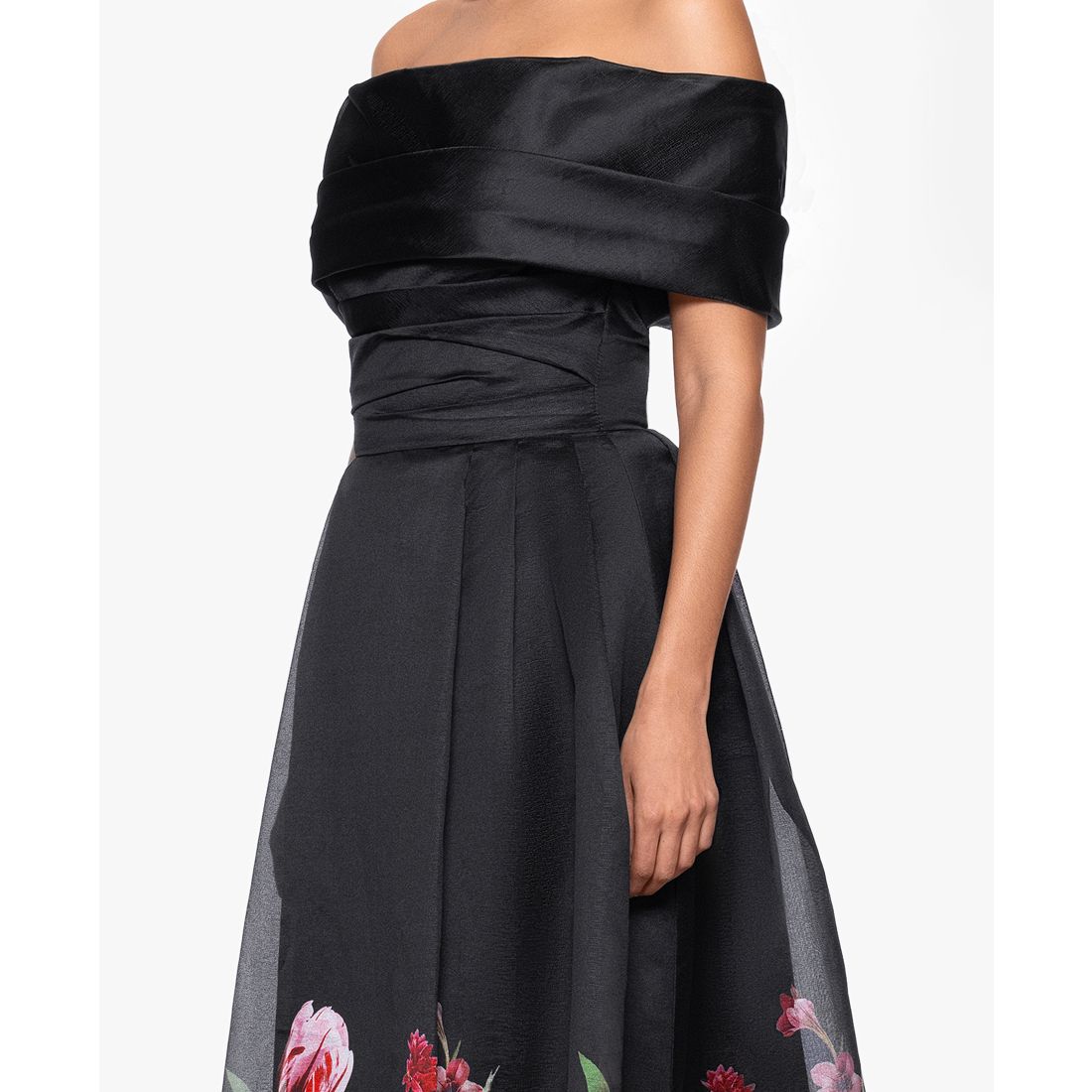 Betsy & Adam Women's Off-The-Shoulder Floral Print Dress