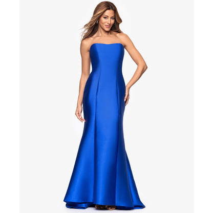 Betsy & Adam Women's Long Strapless Dress