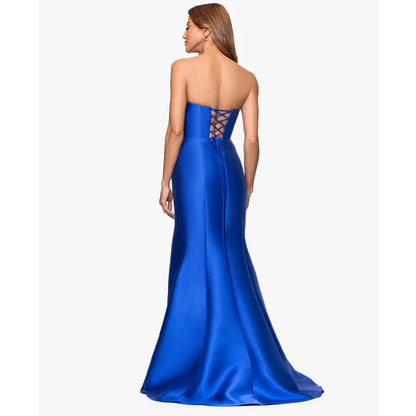 Betsy & Adam Women's Long Strapless Dress