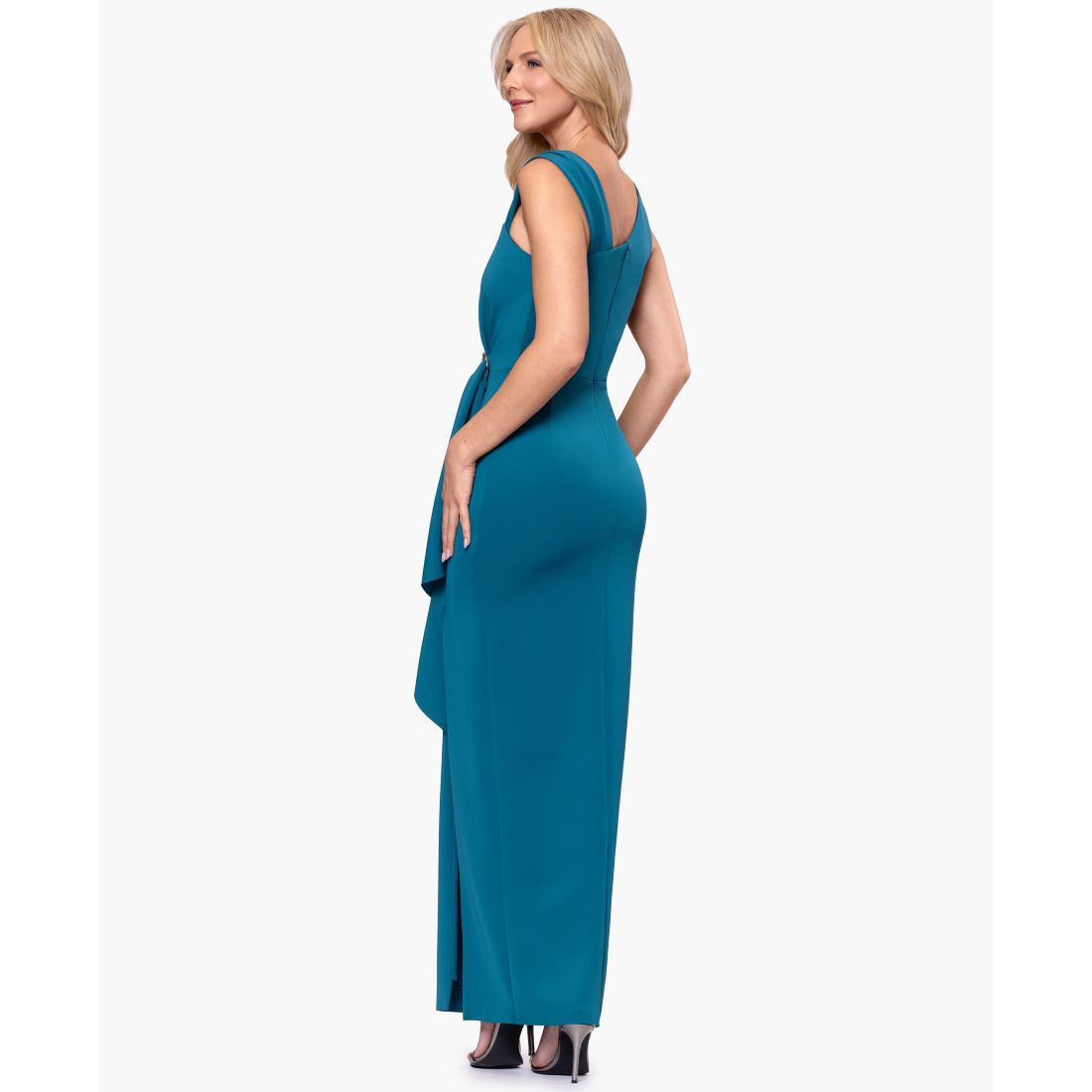 Betsy & Adam Women's Long Asymmetrical Dress