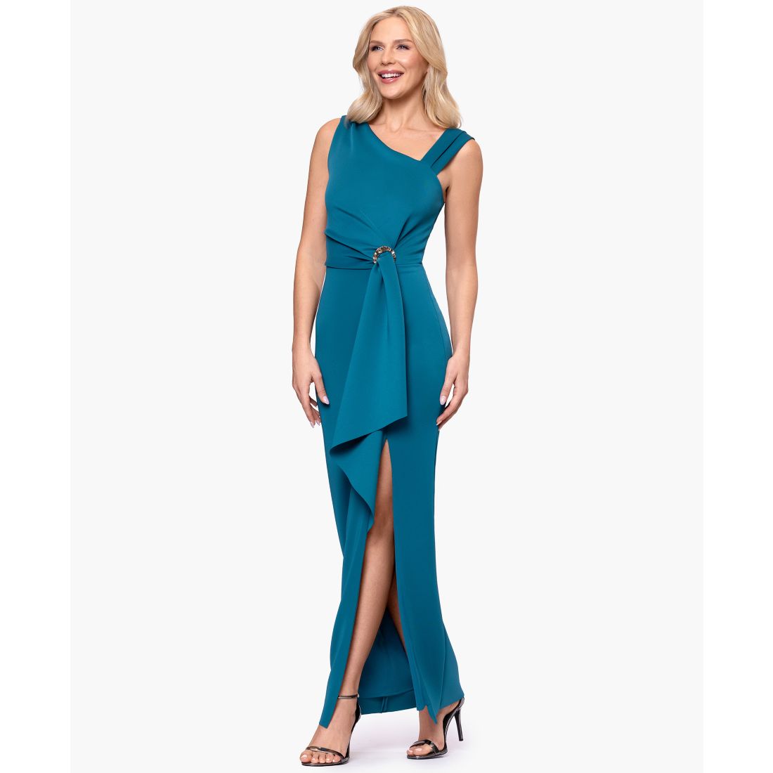 Betsy & Adam Women's Long Asymmetrical Dress