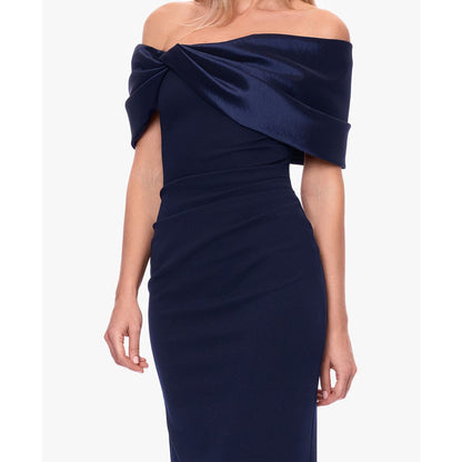 Betsy & Adam Women's Off-The-Shoulder Midi Dress
