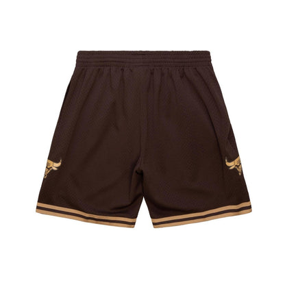Mitchell & Ness Men's Brown Chicago Bulls 1997-98 Hardwood Classics Lux Swingman Shorts