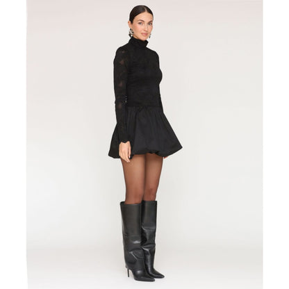 Avec Les Filles Women's Mock Neck Mini Dress
