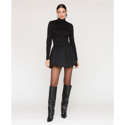 Avec Les Filles Women's Mock Neck Mini Dress