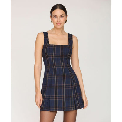 Avec Les Filles Women's Sleeveless Plaid Mini Dress