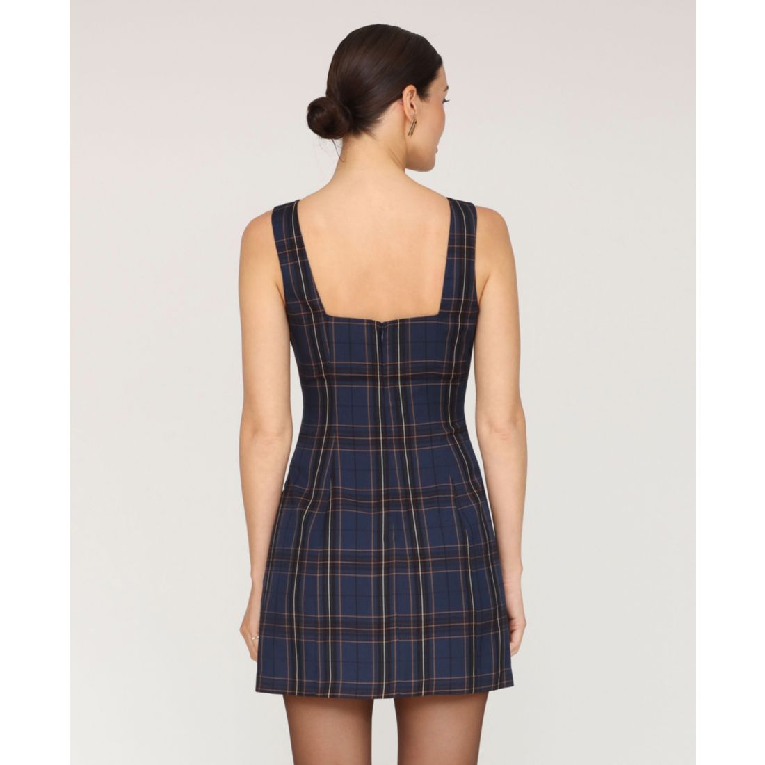 Avec Les Filles Women's Sleeveless Plaid Mini Dress