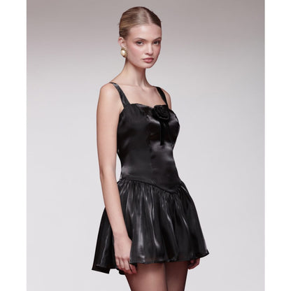 Avec Les Filles Women's Drop Waist Sleeveless Mini Dress