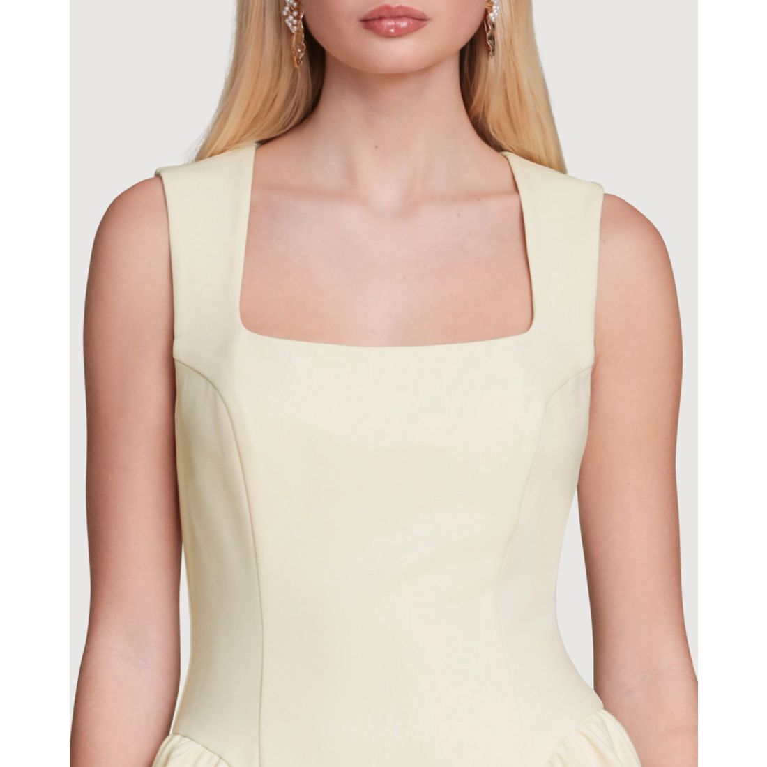 Avec Les Filles Women's Hip Flounce Mini Dress