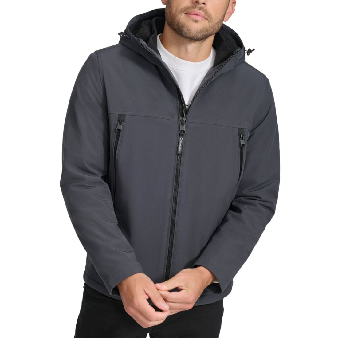 Calvin Klein Men's Sherpa Lined Infinite Stretch Soft Shell Jacket