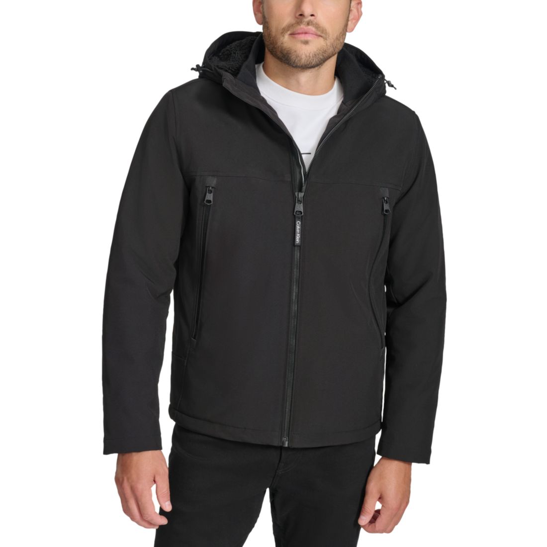Calvin Klein Men's Sherpa Lined Infinite Stretch Soft Shell Jacket