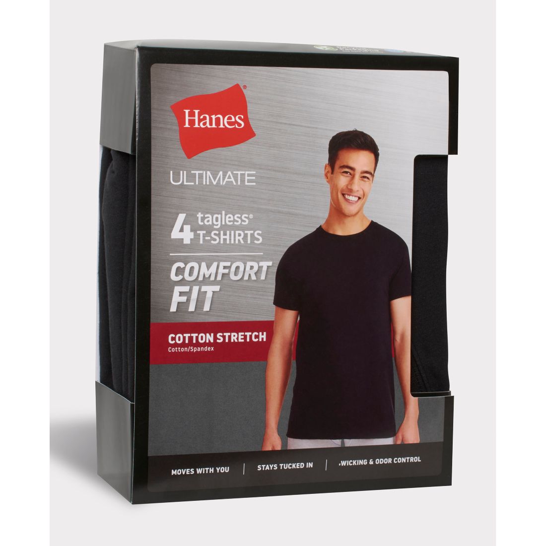 Hanes Men's Ultimate 4-Pk. Moisture-Wicking Stretch T-Shirts