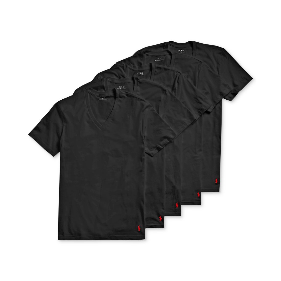 Polo Ralph Lauren Men's 5-Pack Classic-Fit V-Neck Undershirts