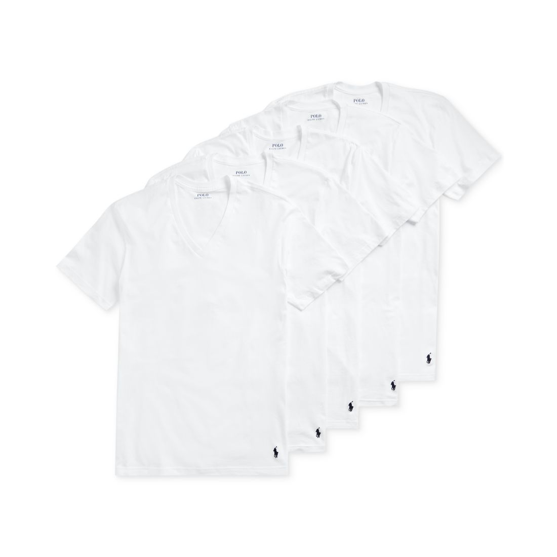 Polo Ralph Lauren Men's 5-Pack Classic-Fit V-Neck Undershirts