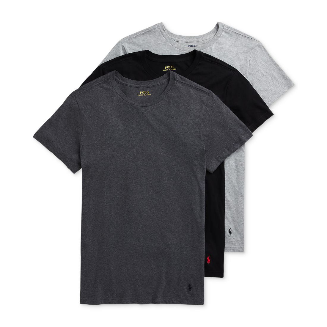 Polo Ralph Lauren Men's 3-Pack Slim Fit Crewneck Undershirt - Andover / Bali Blue / Cruise Navy