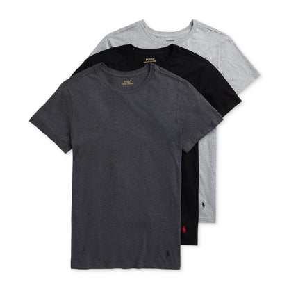 Polo Ralph Lauren Men's 3-Pack Slim Fit Crewneck Undershirt - Andover / Bali Blue / Cruise Navy