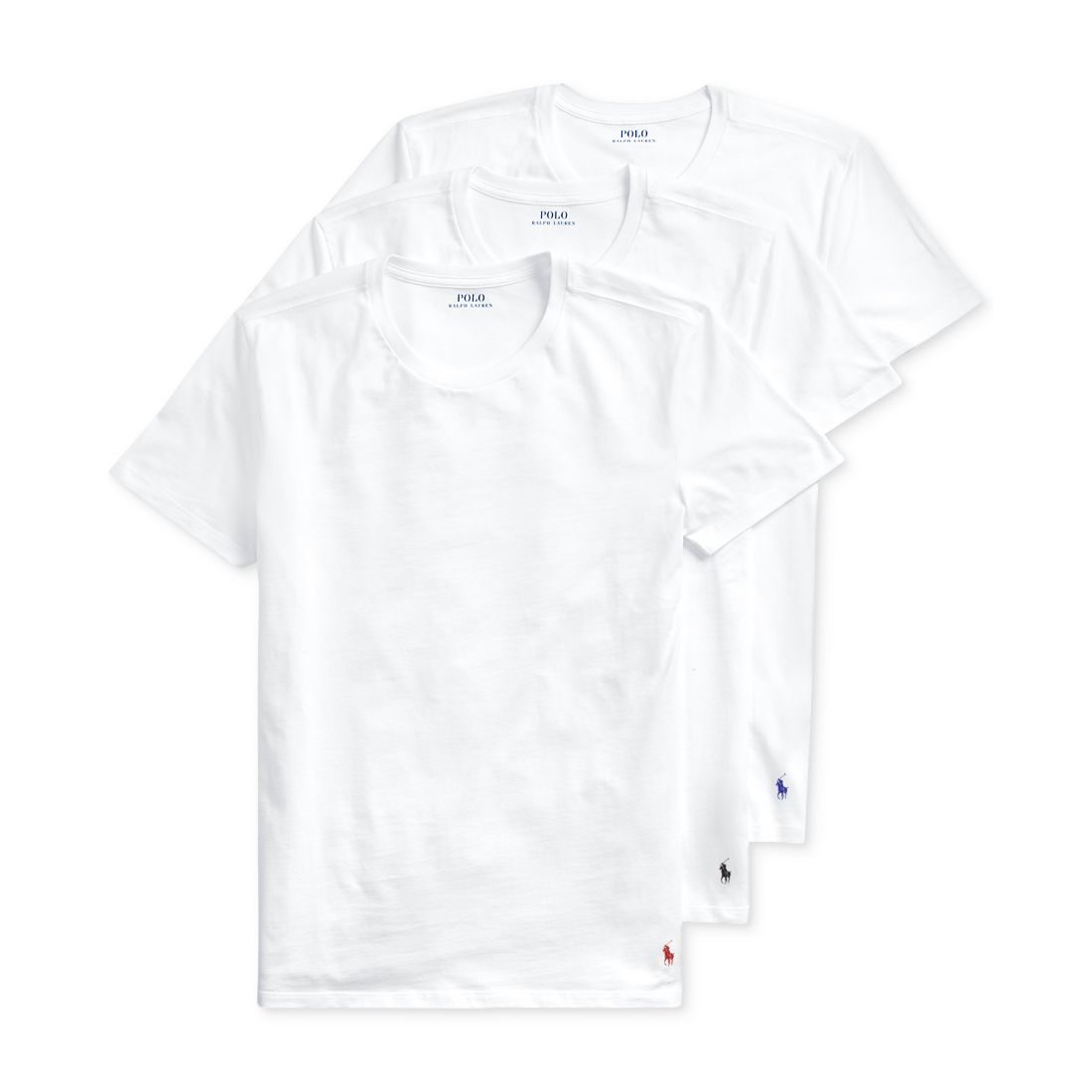 Polo Ralph Lauren Men's 3-Pack Slim-Fit Classic Cotton Crew Undershirts