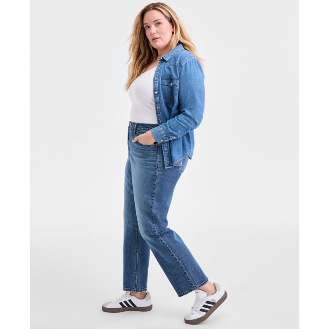 Levi's Trendy Plus Size 501 Cotton High-Rise Jeans
