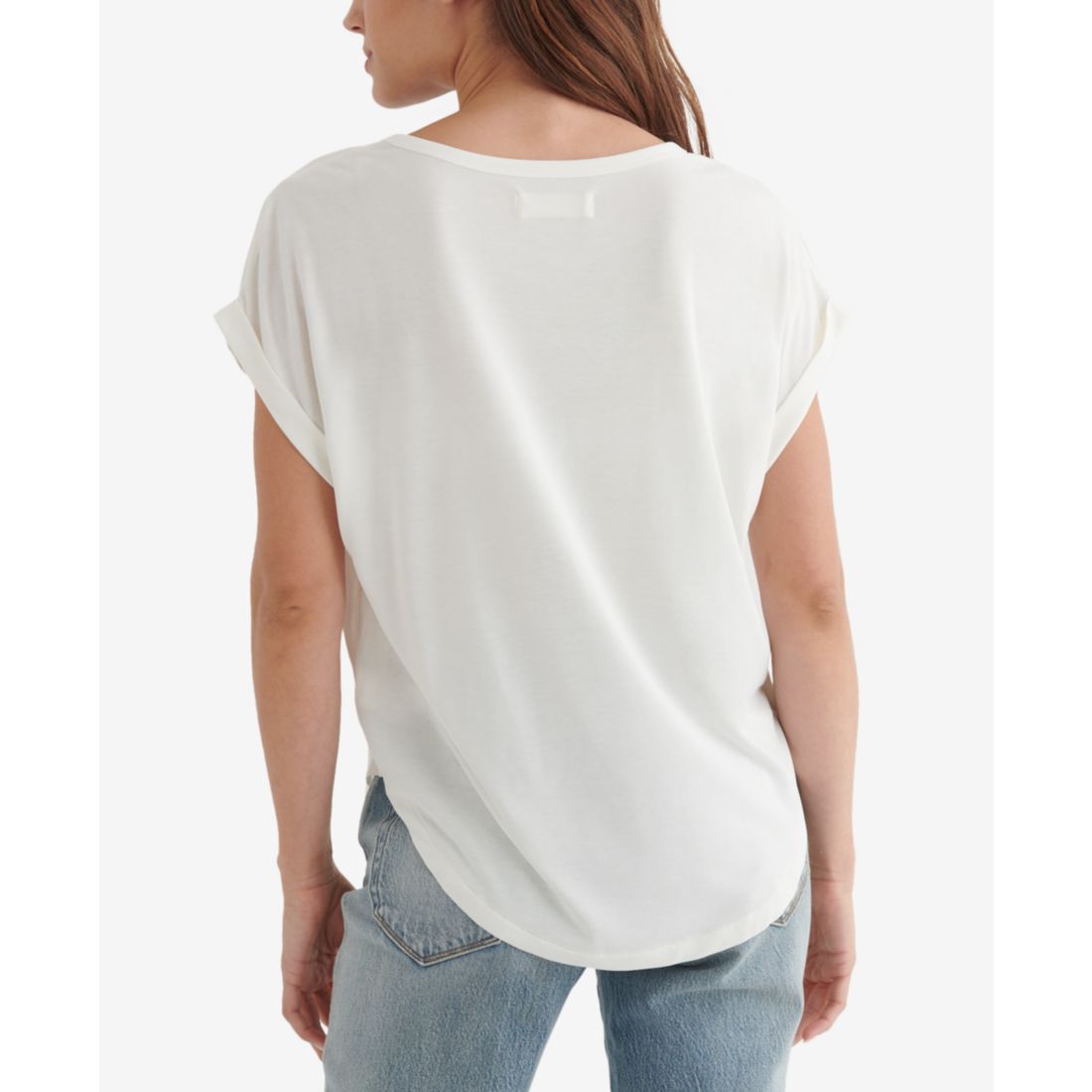 Lucky Brand Women's Short Sleeve Sandwash Dolman Tee