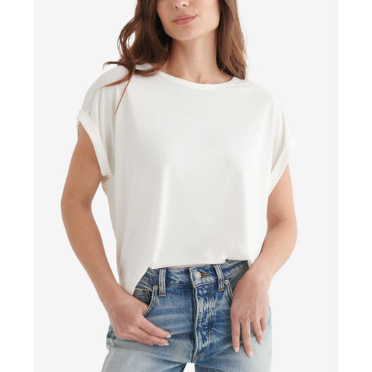Lucky Brand Women's Short Sleeve Sandwash Dolman Tee
