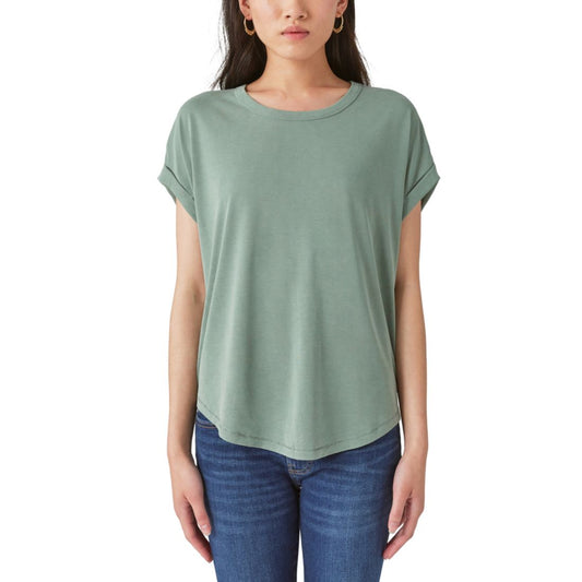 Lucky Brand Women's Short Sleeve Sandwash Dolman Tee