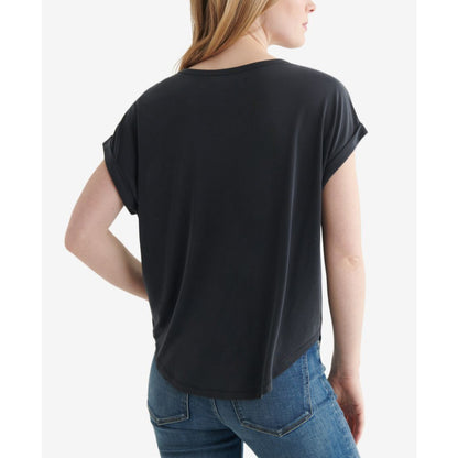 Lucky Brand Women's Short Sleeve Sandwash Dolman Tee