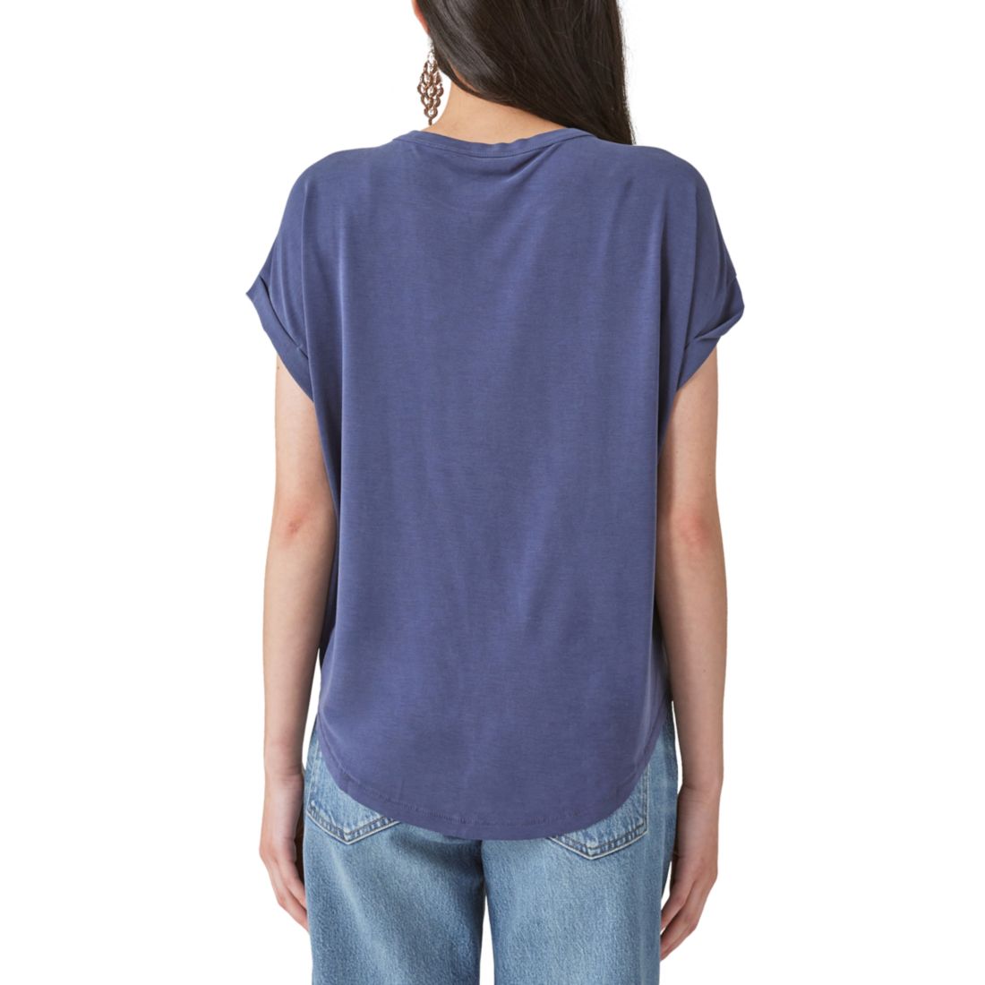 Lucky Brand Women's Short Sleeve Sandwash Dolman Tee