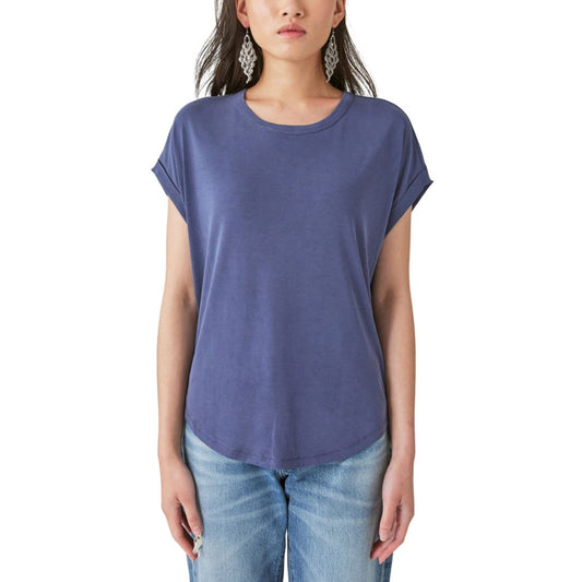 Lucky Brand Women's Short Sleeve Sandwash Dolman Tee