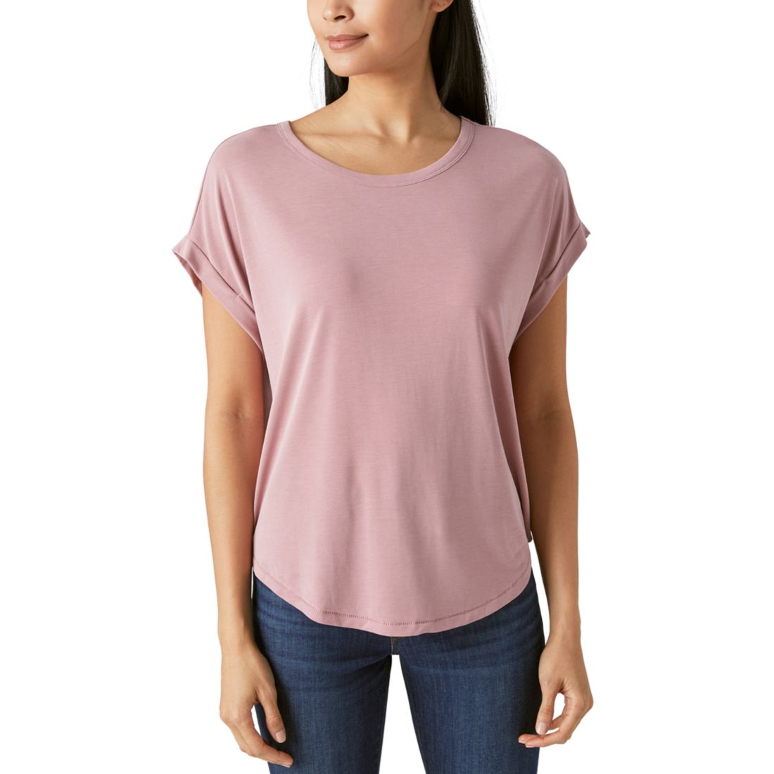 Lucky Brand Women's Short Sleeve Sandwash Dolman Tee