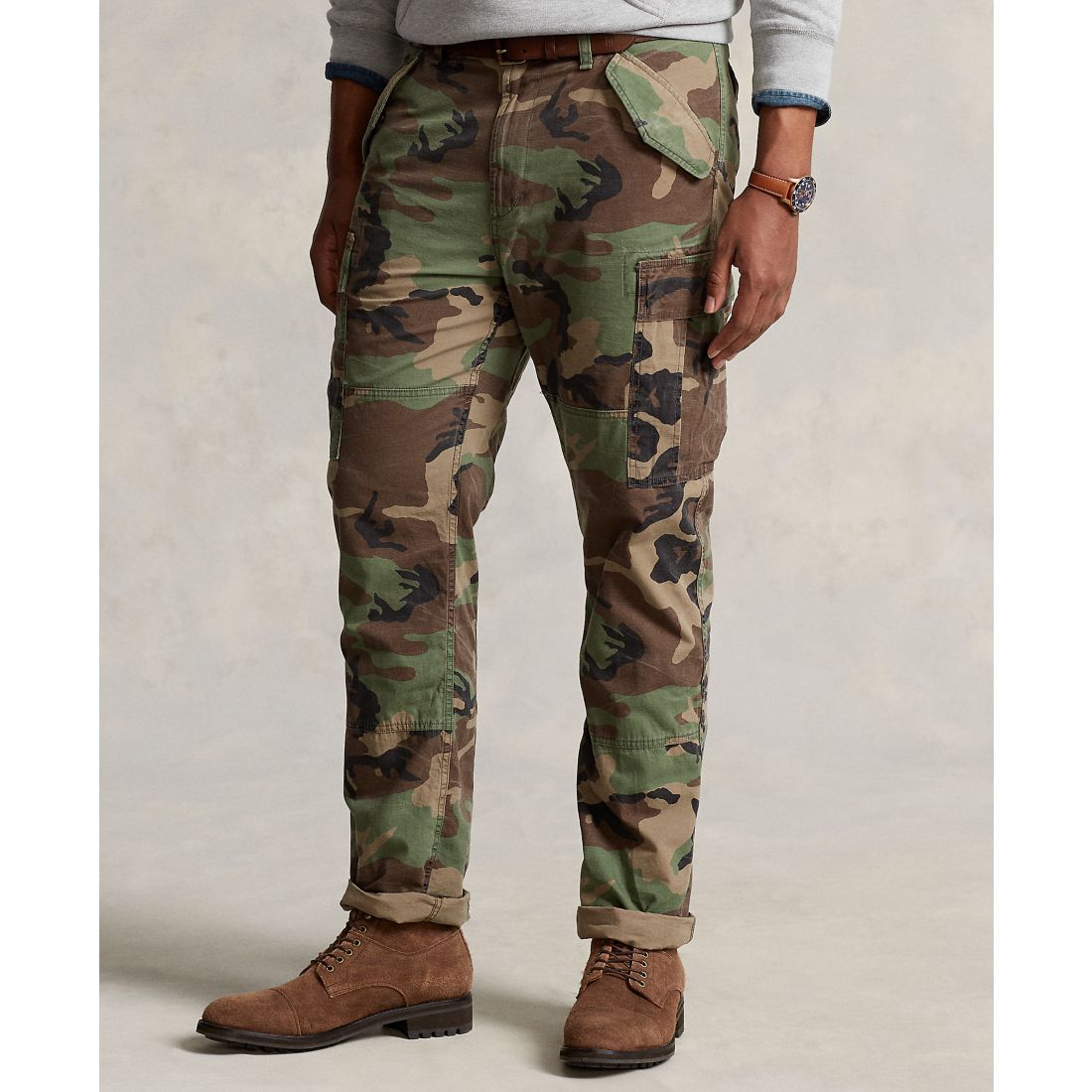 Polo Ralph Lauren Men's Big & Tall Classic-Fit Camo Canvas Cargo Pants