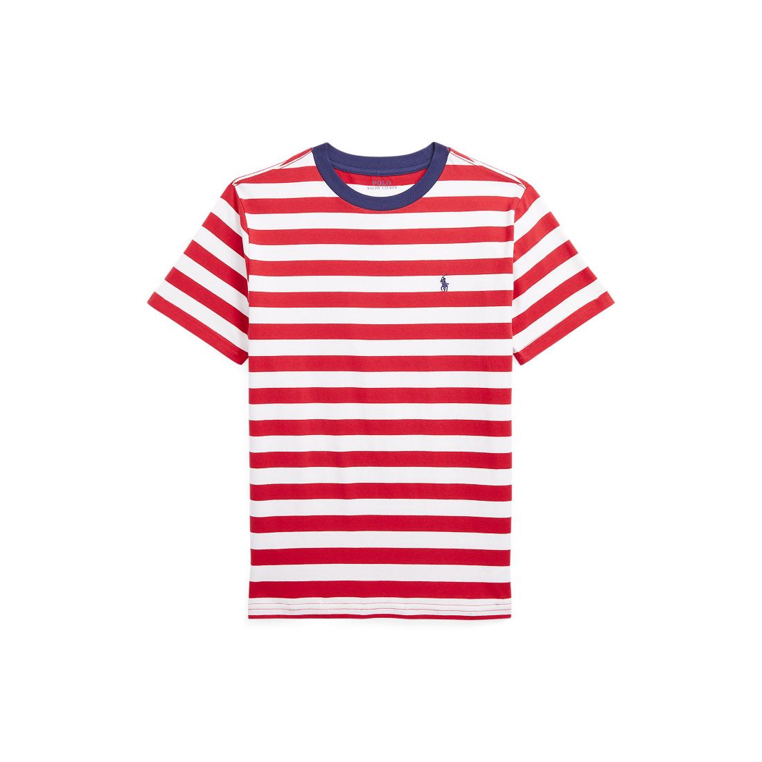 Polo Ralph Lauren Little Boys Striped Cotton Jersey T-shirt - Evening Post Red, White