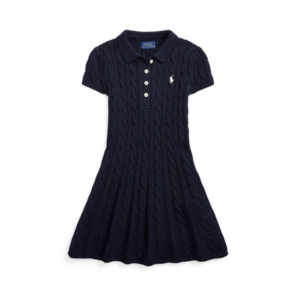 Polo Ralph Lauren Toddler and Little Girls Cable-Knit Cotton Polo Sweater Dress