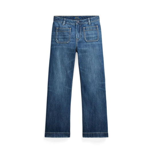Polo Ralph Lauren Big Girls Logo Wide-Leg Jean