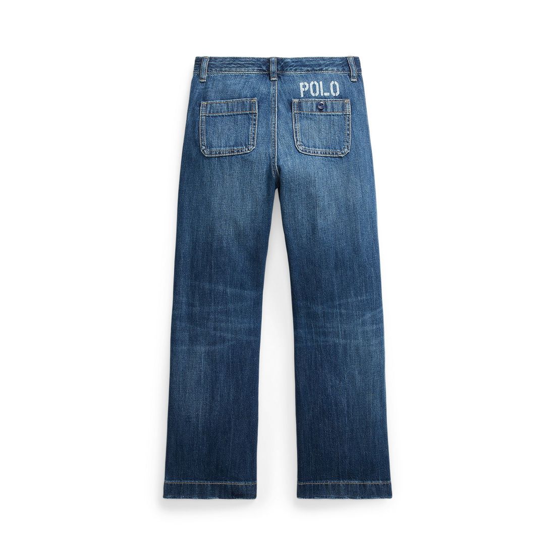 Polo Ralph Lauren Big Girls Logo Wide-Leg Jean
