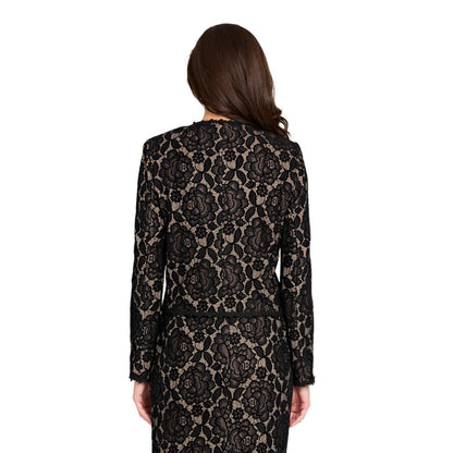 Tahari Asl Women's Bonded Lace Long-Sleeve Jacket