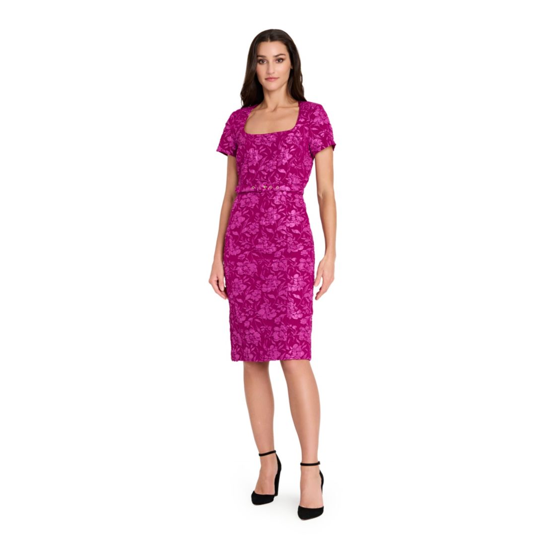 Tahari Asl Women's Puff Cap Short-Sleeve Sheath Dress