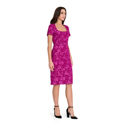 Tahari Asl Women's Puff Cap Short-Sleeve Sheath Dress