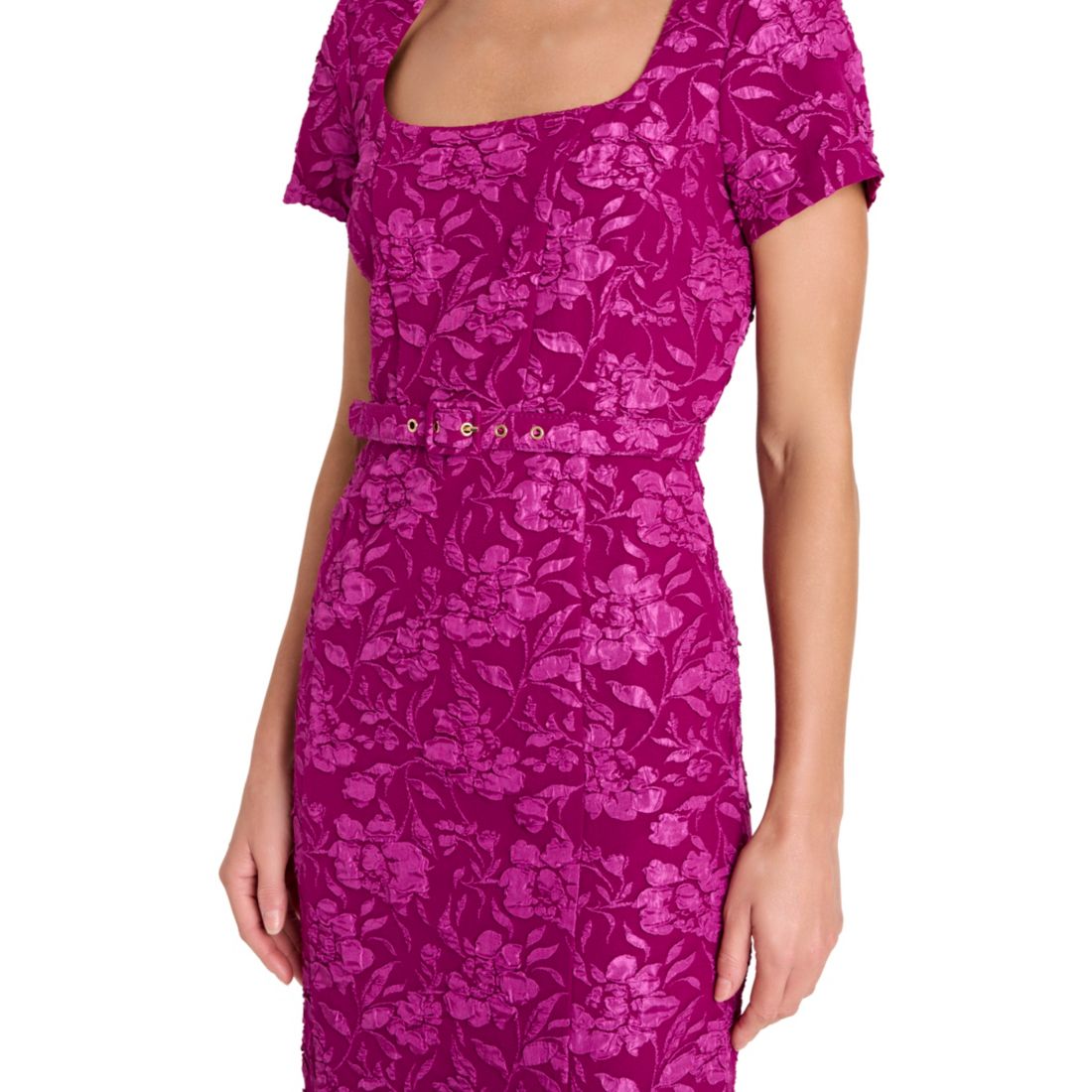 Tahari Asl Women's Puff Cap Short-Sleeve Sheath Dress