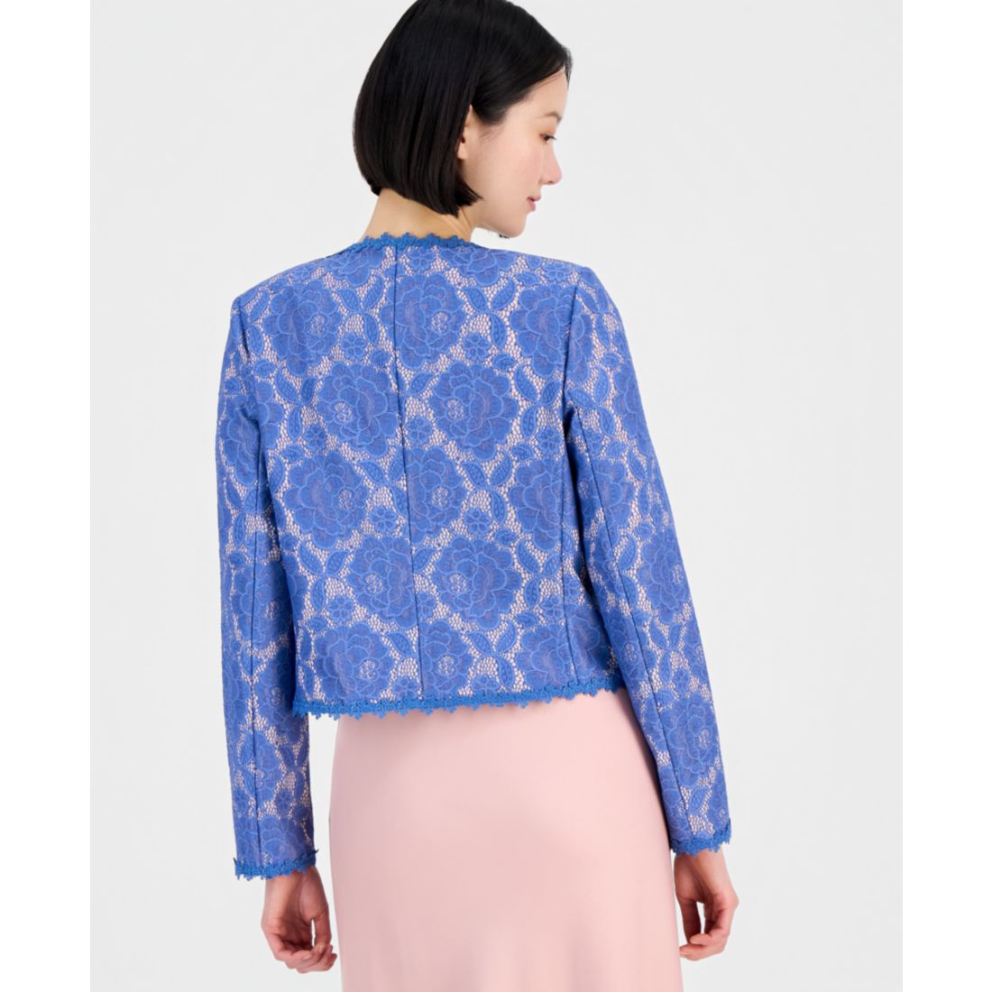 Tahari Asl Women's Bonded Lace Long-Sleeve Jacket