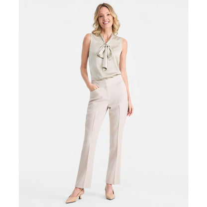 Tahari Asl Women's Tie-Neck Hammered-Satin Top