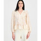 Tahari Asl Women's Long-Sleeve Peplum Blouse