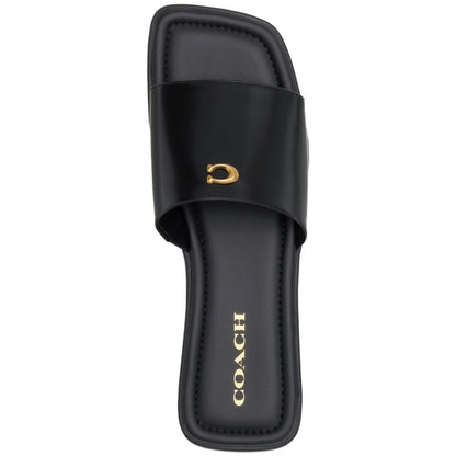 Coach Women's Florence "C" Lug-Sole Slip-On Slide Flat Sandals