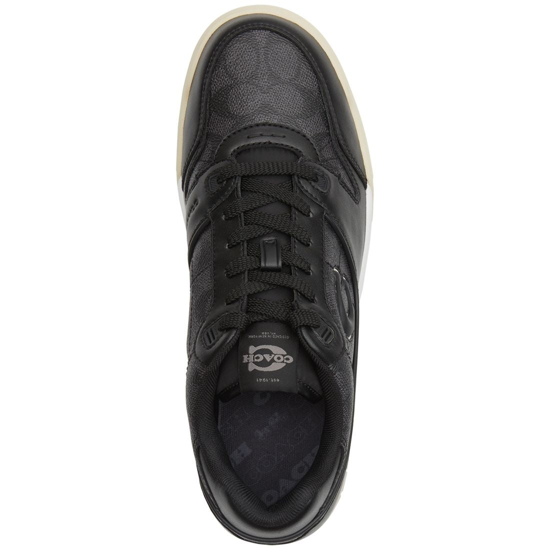 Coach Men's Soho Signature Canvas Sneaker - Charcoal, Black