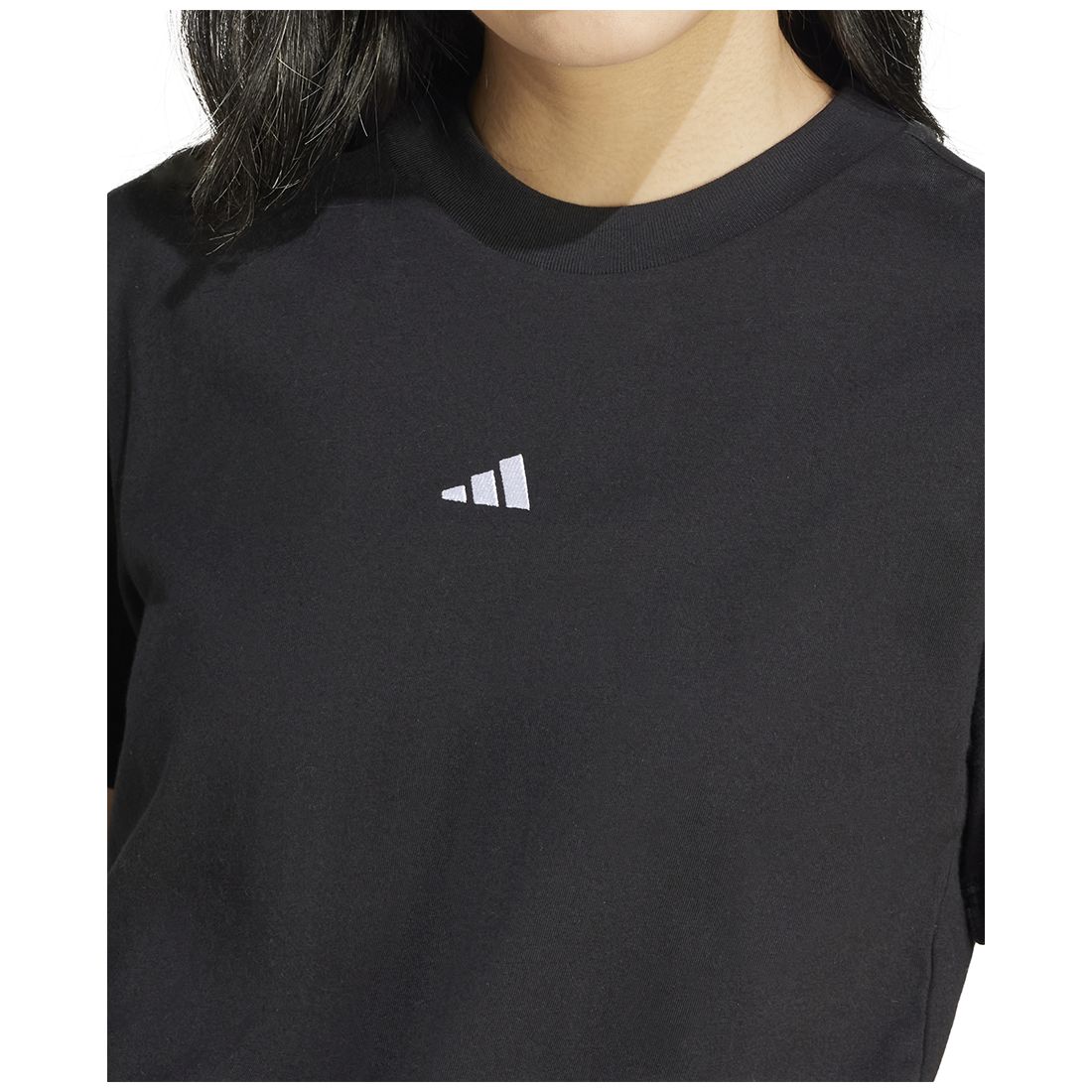 adidas Women's Short-Sleeve Cotton Crewneck Logo T-Shirt