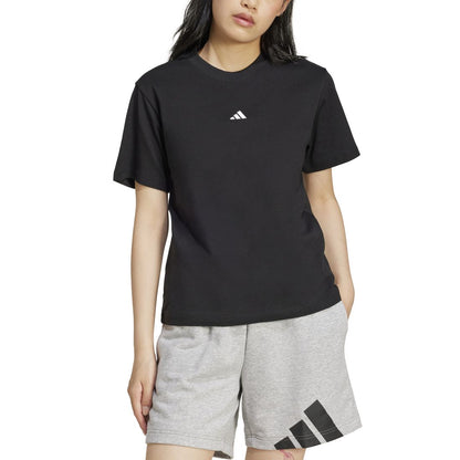 adidas Women's Short-Sleeve Cotton Crewneck Logo T-Shirt