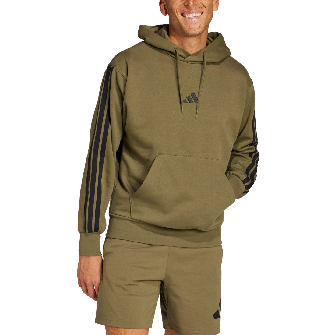adidas Men's Essential Three Stripes Fleece Hoodie